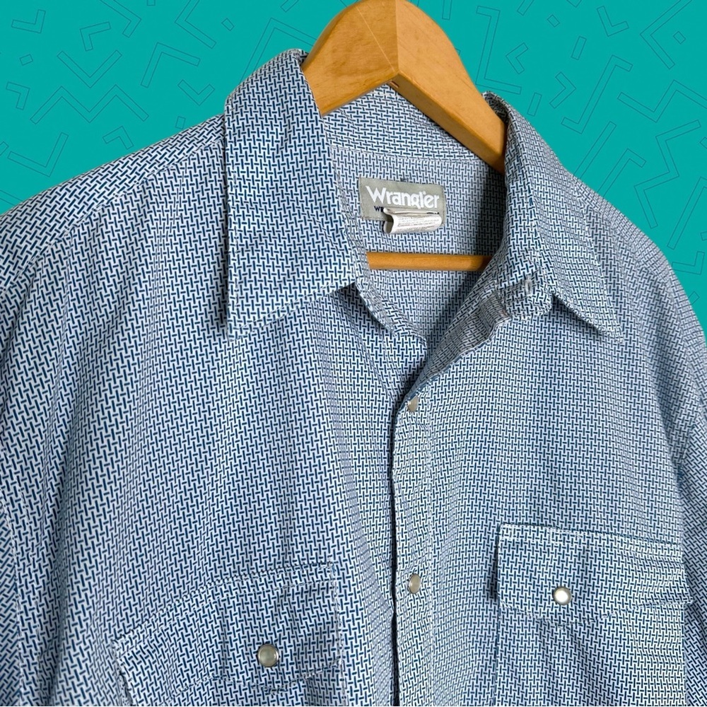 Wrangler Pearl Snap Wrancher Button Down Shirt